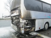 В Житомирской области загорелся автобус