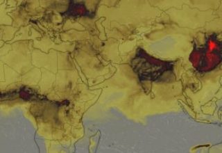 Над половиной Украины, включая Киев, снова зафиксировано огромное облако угарного газа
