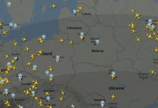 Над Беларусью практически перестали летать самолёты