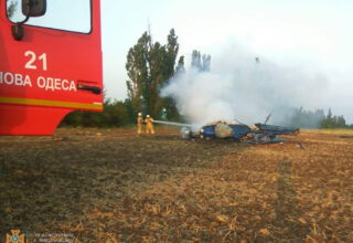 В Николаевской области потерпел крушение вертолёт, погибло два человека