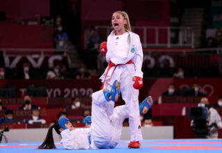 Анжелика Терлюга завоевала «серебро» для Украины в состязании по каратэ