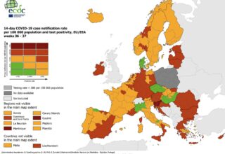Опубликована новая карта европейских зон, опасных для туризма
