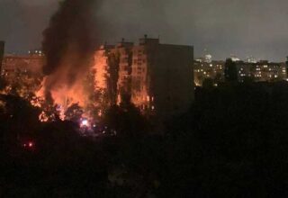На Оболони в Киеве взорвался и загорелся трансформатор