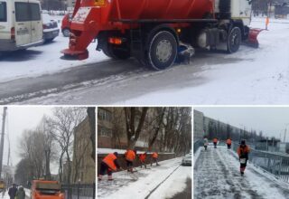 В Киеве улицы от снега чистят 140 машин