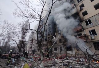 В Оболонском районе г. Киева в дом попала российская ракета — ГСЧС