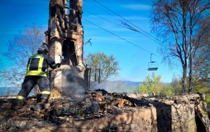 В Закарпатской области загорелся пожар на курортном комплексе Красия
